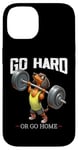 Coque pour iPhone 14 Go Hard Or Go Home Teckel Haltérophilie Fitness Gym