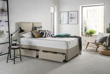 Silentnight Hatfield Double Memory 4 Drawer Divan Bed - Sand