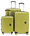 HAUPTSTADTKOFFER Mitte - Set of 3 Suitcases - Hand Luggage Suitcase 55 cm, Medium Suitcase 68 cm + Large Travel Suitcase 77 cm, Hard Shell ABS, TSA, Fern