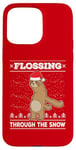 iPhone 15 Pro Max Flossing Through The Snow Sloth Ugly Christmas Sweater Floss Case