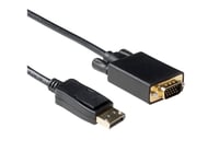 Act 2 Metre Conversion Cable Displayport Male To Vga Male. Length: 2 M Dp Male - Vga Male 2.00M (Ak3999)