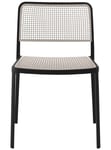 Kartell Set De 2 Chaises Audrey (Structure Peinte En Noir/ Assise Gris Clair - Aluminium / Polypropylène)