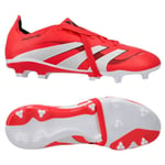 adidas Predator League Fold-over Tongue Fg/ag Pure Victory - Lucid Red/vit/svart, storlek 36