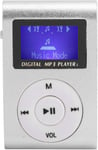 Mini Lecteur de Musique MP3 Portable Set Sports Back-Clip Lecteur Ultra-léger Écran LCD MP3 avec Carte Mémoire Intégrée Fente D'extension Prise en Charge de la Carte Mémoire(Argent)