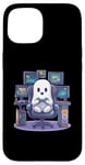 iPhone 15 Funny Ghost Gamer Halloween Console PC Cute Gaming Ghost Case