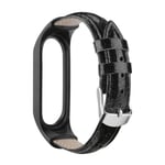 Rem för Xiaomi Mi Band 7 6 5 4 3 för Mi Band 5 Armband Läder Handled Mi Band 6 Rem Armband Pulseira Smart Tillbehör Black unity Mi Band 3 4 5 6 7