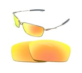 NEW POLARIZED CUSTOM FIRE RED LENS FOR OAKLEY SQUARE WHISKER SUNGLASSES