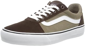 Vans Homme Ward Deluxe Basket, Retro Suede Brown/White, 39 EU