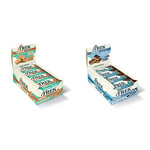 Trek High Protein Salted Caramel Flapjack - Healthy Snack Bars, 50 g & High Protein Flapjack Cocoa Coconut, 50 g - Gluten Free Bars – Healthy Snack Bars - Vegan Bars (Pack of 16 Bars)