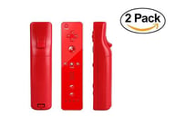 2pcs Manette Wiimote rouge pour Nintendo Wii et Wii U -QUMOX®