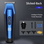 Rechargeable Hair Clipper Trimmer Men's Beard Shaver Waterproof Blue