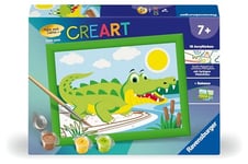 Ravensburger CreArt 23953 Peinture au numéro Motif Crocodile sur Terre pour Enfants à partir de 7 Ans
