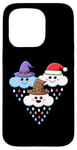 iPhone 15 Pro White Clouds Rain Drop Christmas Costume Holiday for kids Case