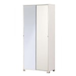 Sarmog - Armoire Multifonction à Deux Portes Coulissantes avec Miroir Blanc 82x41x h190 cm