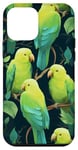 iPhone 12 mini Green Parrotlet Pattern, Funny Bird Cute Parrotlet Case