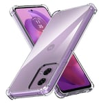 Anoowkoa Coque pour Moto G24/G24 Power/G04/G04s Transparente Housse de Protection en Silicone Rigide Anti Choc Étuis[Bumper avec Coins Renforcés]