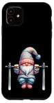 Coque pour iPhone 11 Funny Working Out Gnome With Pull-Up Bar For Fitness Lover