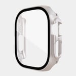 [2 ST] Pack Case för Apple Watch Ultra 49mm Protector No Foggy Härdat Glass Skärmskydd med Hård PC-skydd Bumper