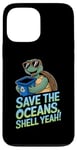 iPhone 13 Pro Max Save the Oceans Shell Yeah | Funny Earth Day Turtle Case