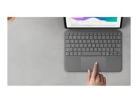 Logitech Combo Touch - Clavier et étui - avec trackpad - rétroéclairé - Apple Smart connector - QWERTY - R.-U. - gris oxford - pour Apple 11-inch iPad Pro (1ère génération, 2e génération, 3ème génération)