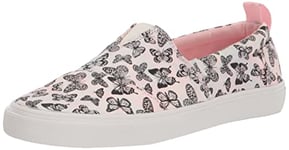 TOMS Boy's Girl's Tiny Alpargata Fenix Slip On Loafer Flat, Pink Butterfly, 3 UK Child