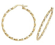 James Moore TH ER1008-30 9k Yellow Gold Hoop Earrings 30 mm Jewellery