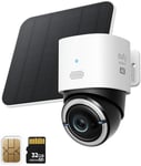 Camera Surveillance Wifi 4G Lte Cam S330, 4K Uhd Inclinaison Panoramique, Alimentation Solaire Sans Fil Par Panneau Solaire, Suivi Humain/Véhicule Par Ia, Avec Carte Sim