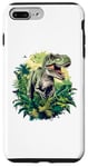 Coque pour iPhone 7 Plus/8 Plus Jurassic World - Tyrannosaure Rex - Portrait de dinosaure