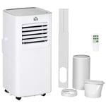 HOMCOM 7000 BTU Mobile Air Conditioner Indoor Portable AC Unit w/ RC, White