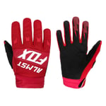 Almst Fox Mountainbikehandskar för barn i åldrarna 6-12 Full Finger Säkerhetsskydd Motocross Racing Handskar Barn Moto Guantes Red XS