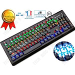 TD® clavier gamers mecanique rgb pas cher ps4 qwerty gaming avec fil lumineux retro USB vintage ordinateur portable windows mac vist