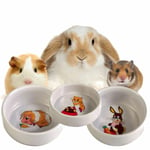 Trixie Ceramic Feeding Bowl Motif Water/food For Hamster, Guinea Pig, Rabbit