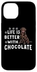 Coque pour iPhone 14 Labrador Retriever La vie est plus belle avec un chien