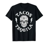 Sugar Skull Tacos & Tequila Shirt Mexican Fun Tee Women T-Shirt