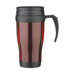 eBuyGB Handle & Screw Lid Insulated 400ml Travel Mug, Double-Walled Plastic Thermos Coffee Cup, 400 Grams