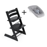 Stokke Tripp Trapp Stol & Newborn Set Grå/Black