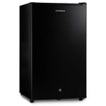 Subcold Eco100 LED Under-Counter Black Fridge | Freestanding Refrigerator | Solid Door with Chiller Box | LED Light + Lock & Key | Energy Efficient (100L, Black)