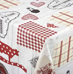 Venilia Nappe "Country" linge de table toile cirée maintenance réduite hydrophobes, Polyester, PVC, rectangulaire, 140 x 160 cm, 55056