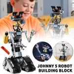 Johnny 5 Robot Building Bricks Toy Short Open Circuit Figures Robot Model Blocks