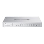 TP-Link Omada Pro 8-Port PoE+ Gigabit Smart Switch with 2 SFP Slots 61W PoE Budget: 8x 802.3at/af-compliant PoE+ ports with a total power supply of 61