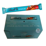 NEW LINDT LINDOR SALTED CARAMEL MILK CHOCOLATE TREAT BAR FULL BOX - 24 x 38g