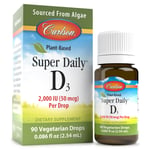 Carlson Labs Plant Based Super Daily Vitamin D3 Drops 2.5ml for Heart & Immunity