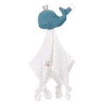 Fehn Doudou bébé jouet baleine fehnNATUR - Doudou en coton bio - pour aider à S’endormir, en Coton Bio, avec Attache-Tétine, Marionnette - pour bébés et jeunes enfants à partir de 0+ mois