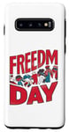 Coque pour Galaxy S10 T-shirt graphique Patriotic Freedom USA
