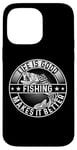 iPhone 14 Pro Max Funny Fischer Logo with Perch Pike - Fisherman, Hobby Fisherman Case