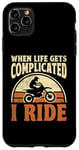 Coque pour iPhone 11 Pro Max Quand la vie se complique, je fais du motocross Dirt Bike Rider