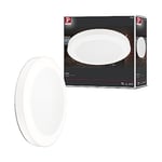 Paulmann 94528 Circula Plafonnier LED d'extérieur avec capteur crépusculaire et détecteur de mouvement IP44 rond en plastique 1 x 14 W Blanc chaud Beige 3000 K