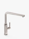 Franke Tessuto Swivel L Spout Single Side Lever Kitchen Mixer Tap, Polished Nickel