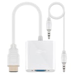 Goobay adaptateur HDMI mâle / VGA femelle + Jack 3.5 mm (Blanc)