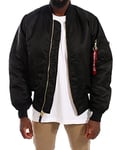 Alpha Industries Men's MA-1 Bomber Jacket Coat, Black, XXL